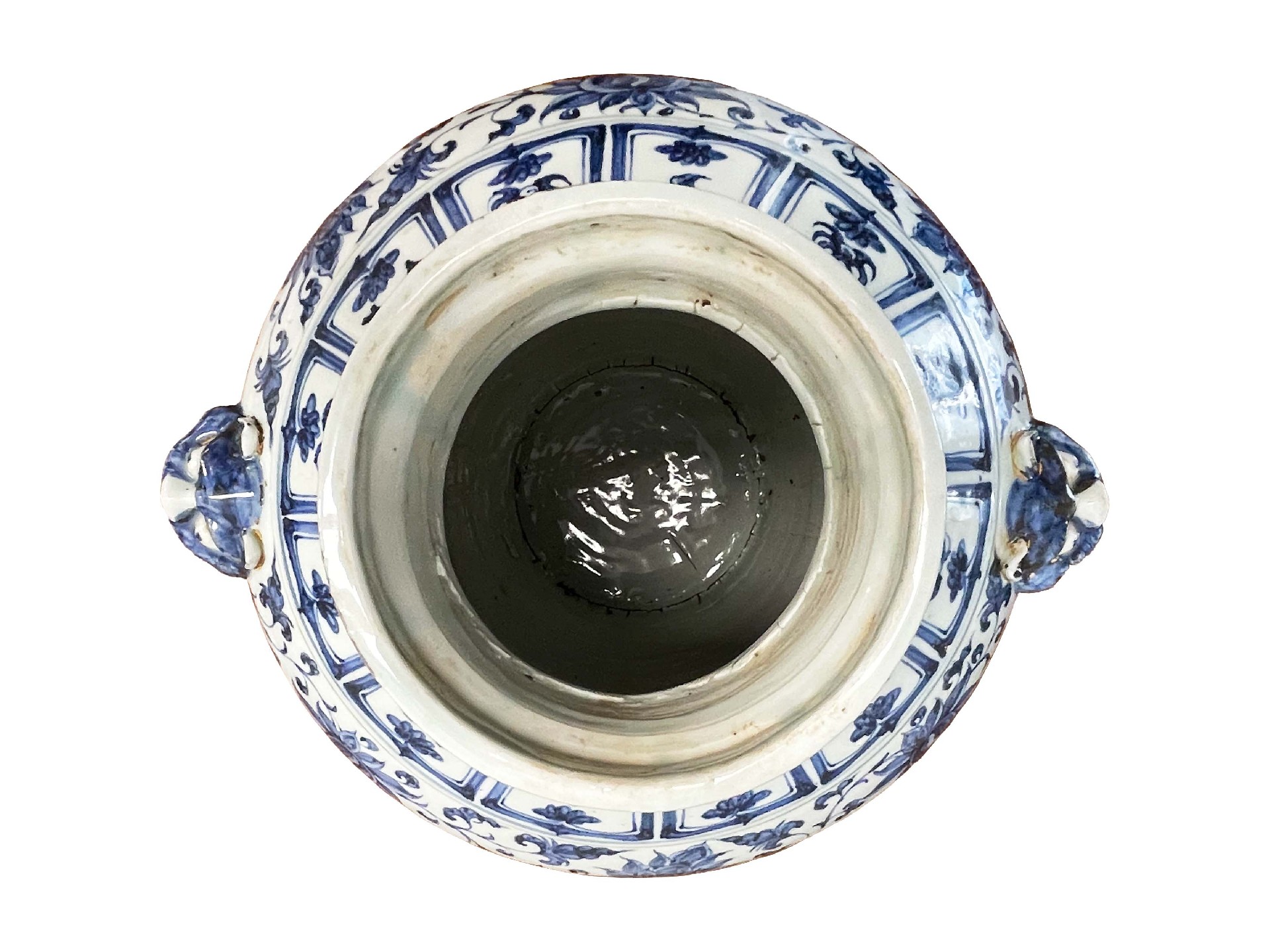 元代青花缠枝牡丹纹兽头罐.jpg
